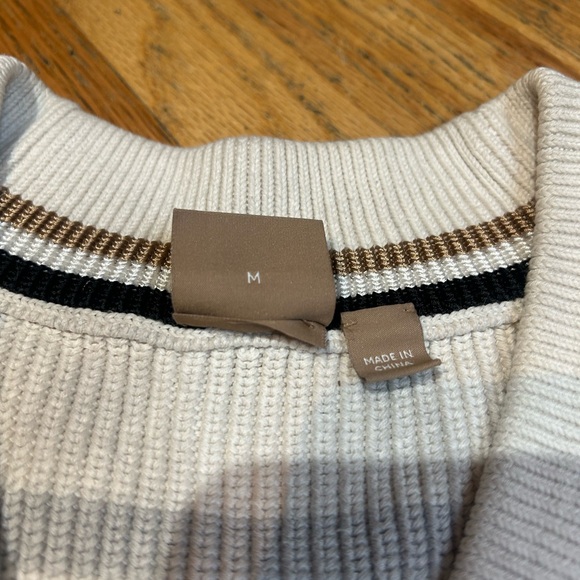 Hugo Boss Fabluna Sweater Vest Chunky Size M Cream Winter White Gray - Picture 5 of 10